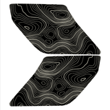 Topographic Interior Sun Visor Overlays - 2024+ Ranger Raptor (with Homelink)