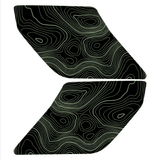 Topographic Interior Sun Visor Overlays - 2024+ Ranger Raptor (with Homelink)