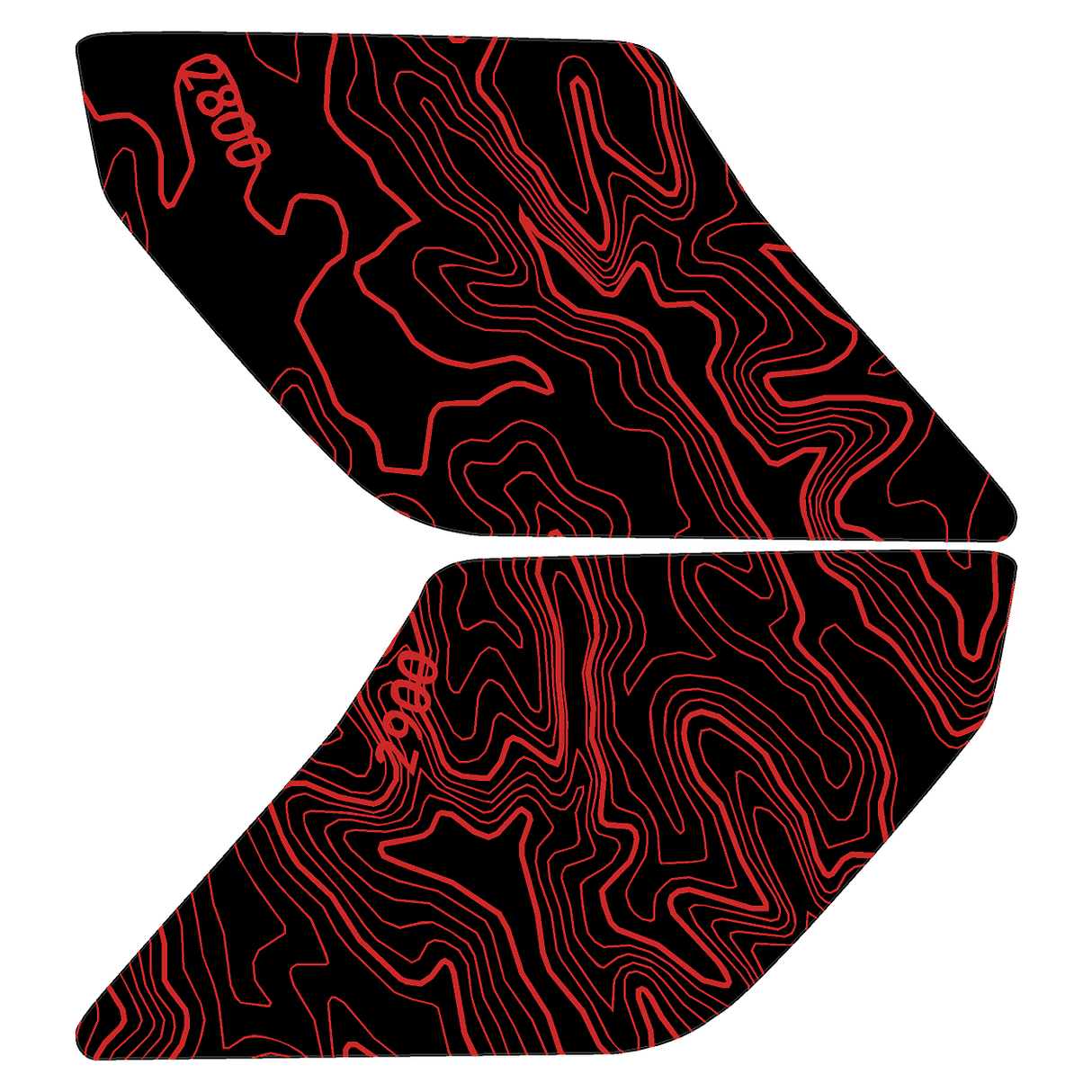 Topo Interior Lower Door Card Insert Overlays (Printed Series) - 2021+ Bronco 2 Door