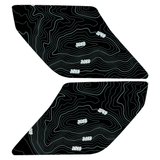Topo Interior Sun Visor Overlays (Printed Series) - 2021+ Bronco (NO Homelink)
