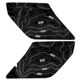 Topo Interior Sun Visor Overlays (Printed Series) - 2021+ Bronco (NO Homelink)