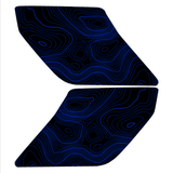 Topo Interior Sun Visor Overlays (Printed Series) - 2021+ Bronco (NO Homelink)