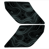 Topographic Interior Sun Visor Overlays - 2024+ Ranger Raptor (with Homelink)