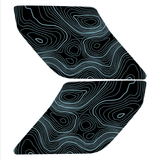 Topo Interior Sun Visor Overlays (Printed Series) - 2021+ Bronco (with Homelink)