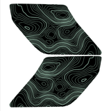 Topo Interior Sun Visor Overlays (Printed Series) - 2021+ Bronco (NO Homelink)