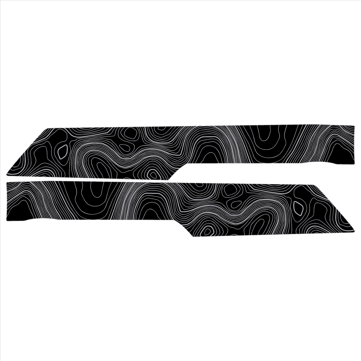 Topo Front Interior Upper Door Card Insert Overlays (Printed Series) - 2021+ Bronco 4 Door