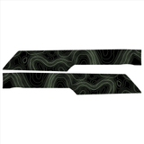 Topo Front Interior Upper Door Card Insert Overlays (Printed Series) - 2021+ Bronco 4 Door
