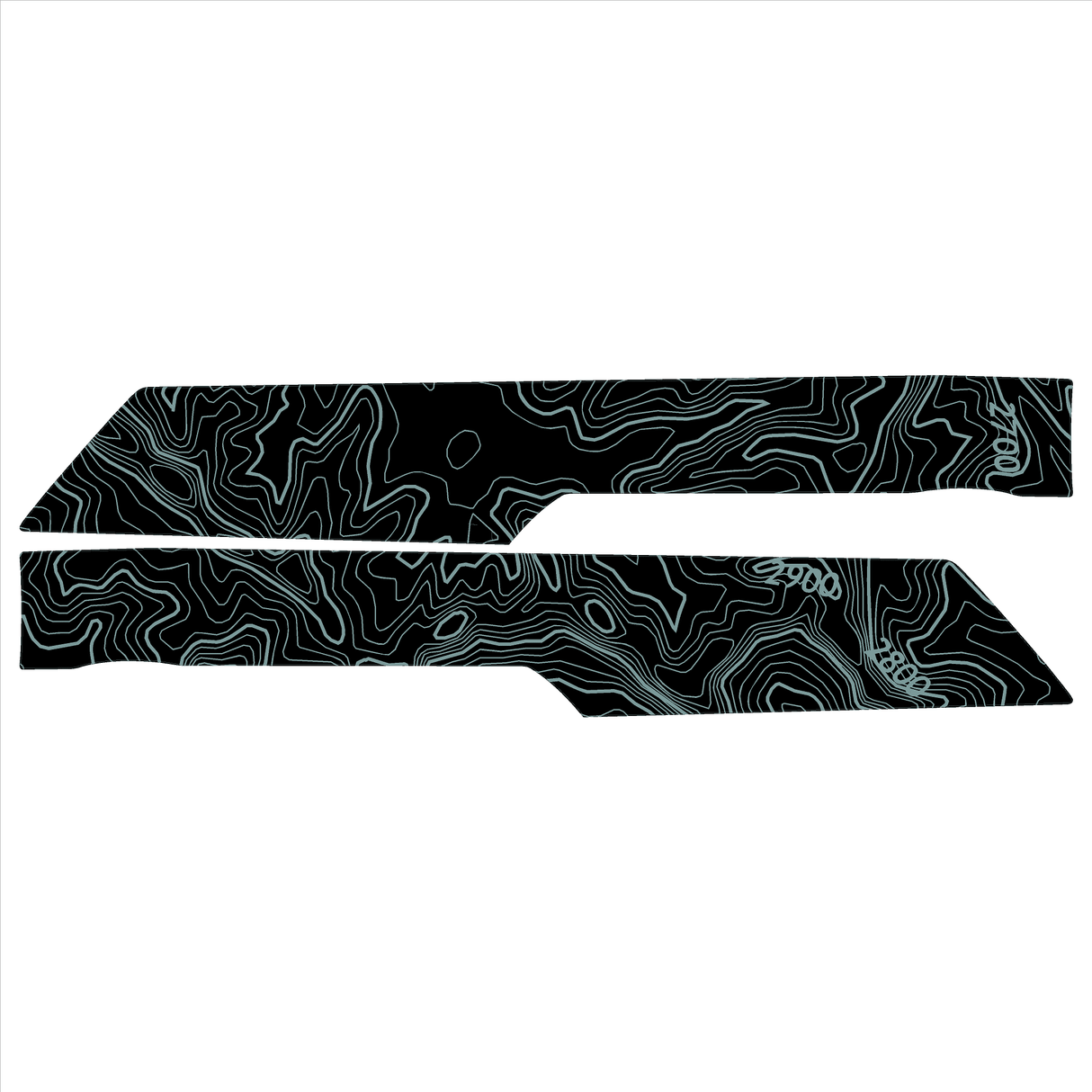 Topo Rear Interior Upper Door Card Insert Overlays (Printed Series) - 2021+ Bronco 4 Door