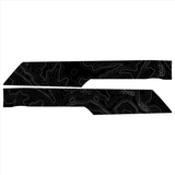 Topo Rear Interior Lower Door Card Insert Overlays (Printed Series) - 2021+ Bronco 4 Door