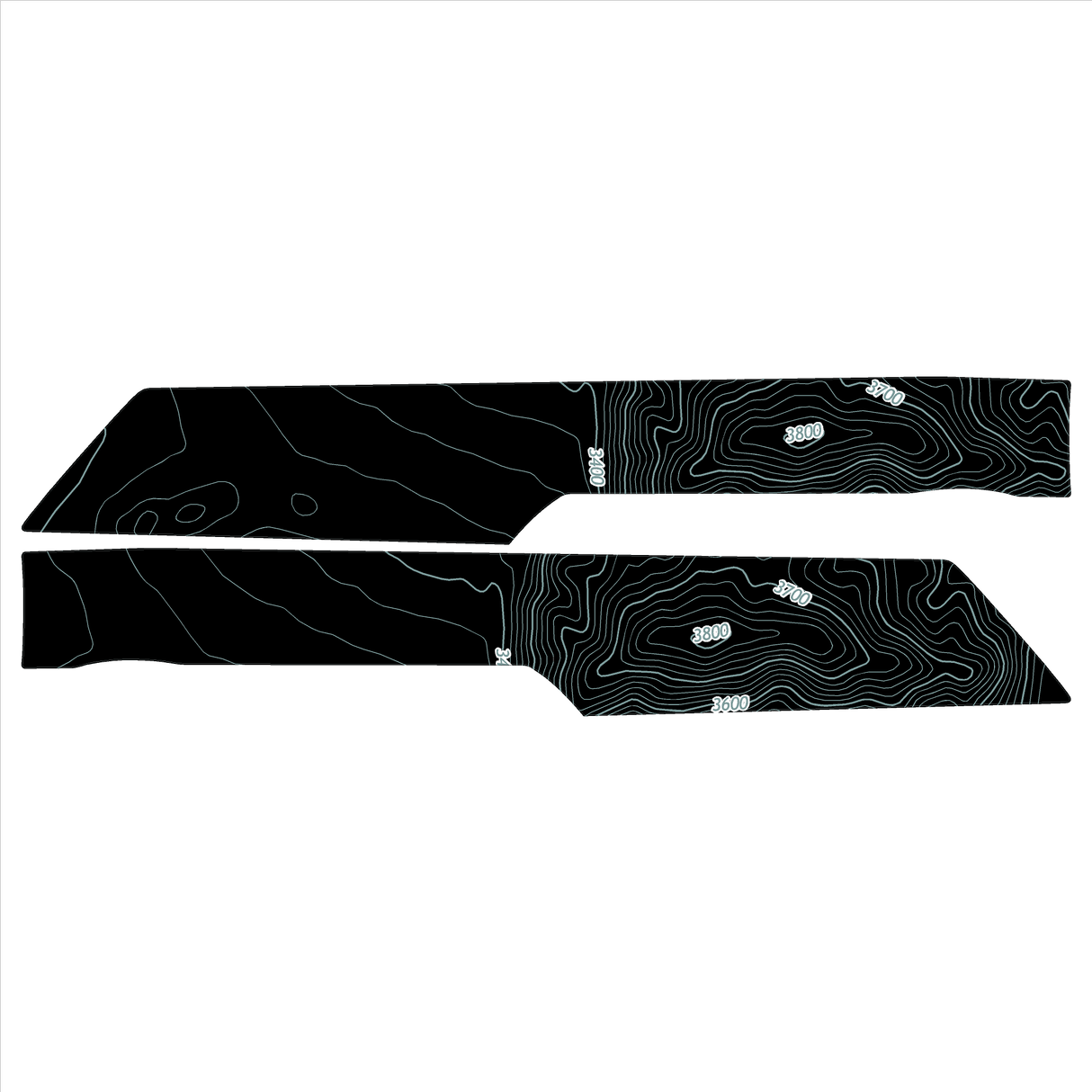 Topo Front Interior Upper Door Card Insert Overlays (Printed Series) - 2021+ Bronco 4 Door