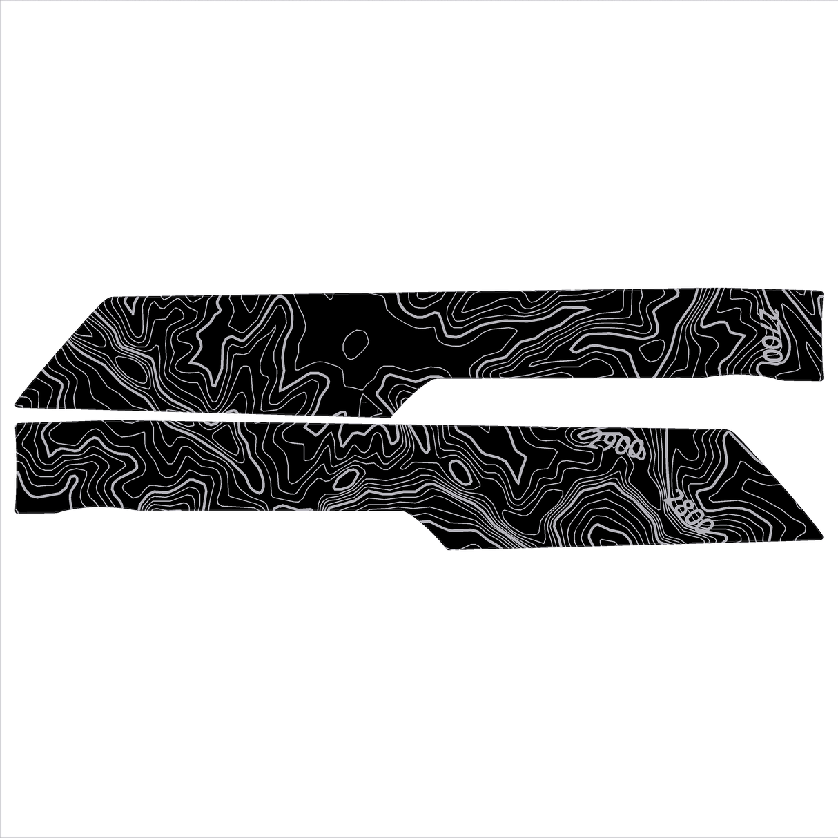 Topo Rear Interior Upper Door Card Insert Overlays (Printed Series) - 2021+ Bronco 4 Door