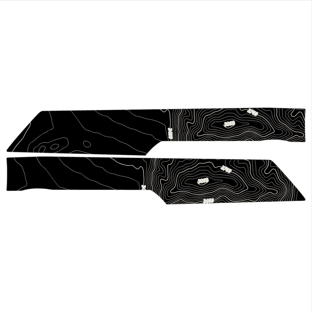 Topo Front Interior Upper Door Card Insert Overlays (Printed Series) - 2021+ Bronco 4 Door