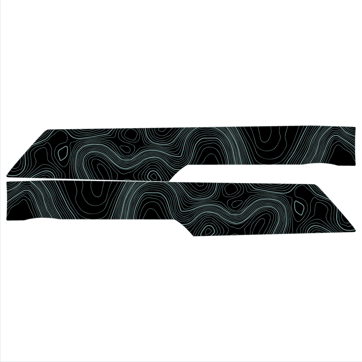 Topo Rear Interior Upper Door Card Insert Overlays (Printed Series) - 2021+ Bronco 4 Door