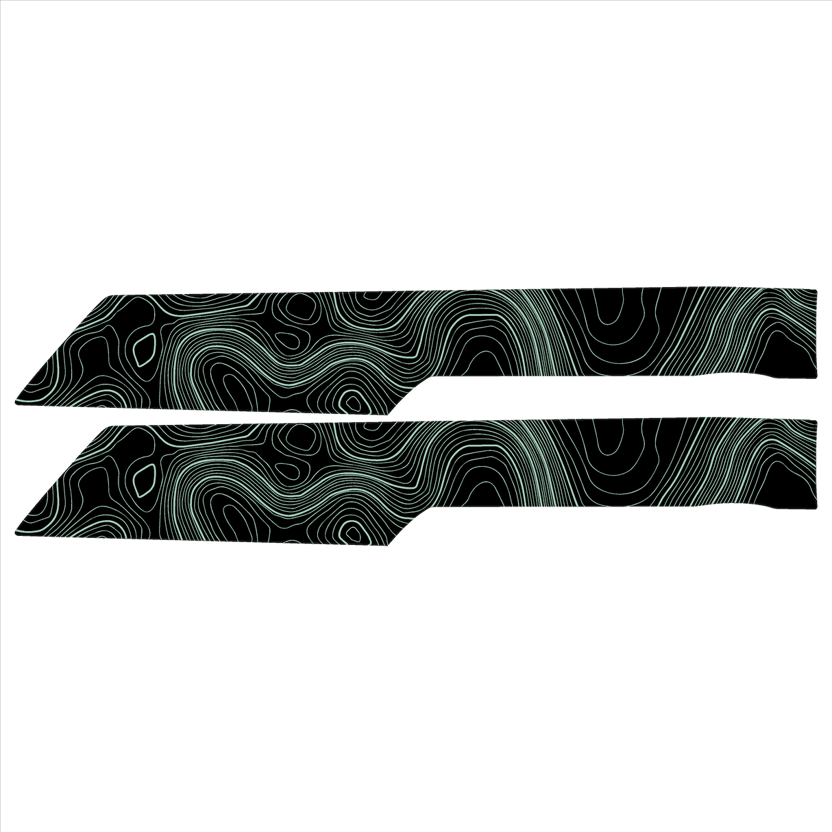 Topo Front Interior Upper Door Card Insert Overlays (Printed Series) - 2021+ Bronco 4 Door