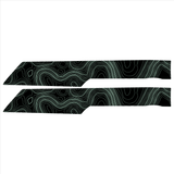 Topo Front Interior Upper Door Card Insert Overlays (Printed Series) - 2021+ Bronco 4 Door