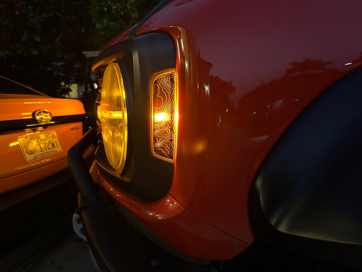 Topo Sidemarker Overlays (Front Only, Printed Series) - 2021+ Bronco (ALL)