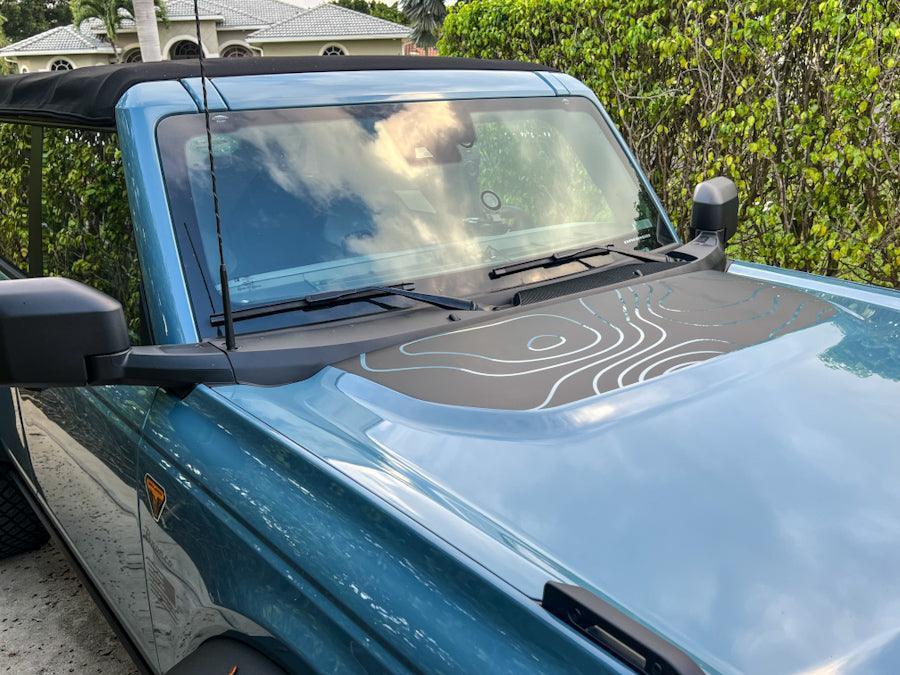 Topographic Map Hood Overlay - 2021+ Bronco
