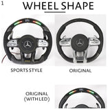 Mercedes-Benz 2020+ AMG Performance Style Customizable Steering Wheel (Fits 2010+ All Models)