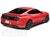 SEC10 Upper Rear Surround Decal; Matte Black (15-23 Mustang)