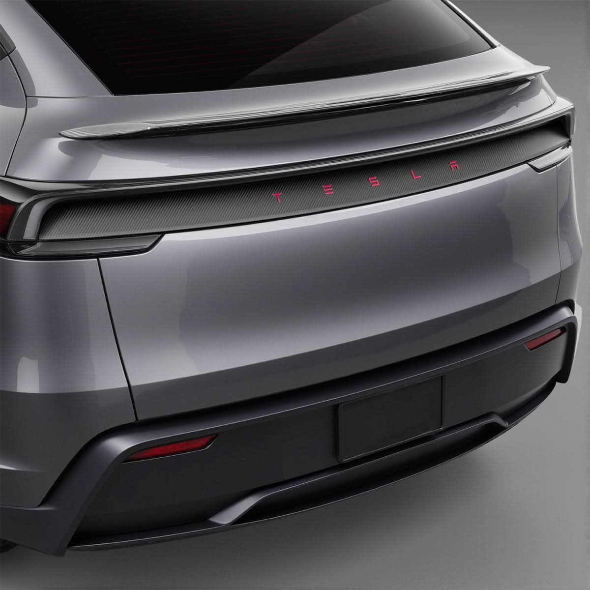 Trunk Tailgate Applique for Tesla Model Y Juniper - Real Dry Molded Carbon Fiber