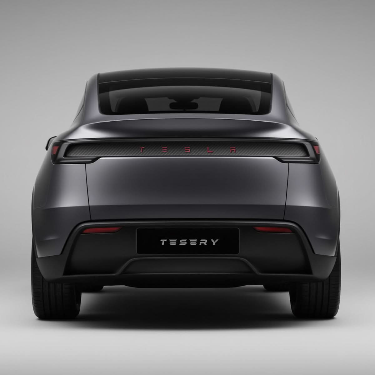 Trunk Tailgate Applique for Tesla Model Y Juniper - Real Dry Molded Carbon Fiber