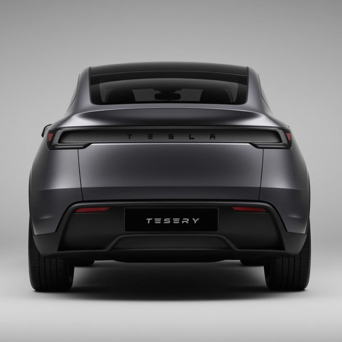 Trunk Tailgate Applique for Tesla Model Y Juniper - Real Dry Molded Carbon Fiber
