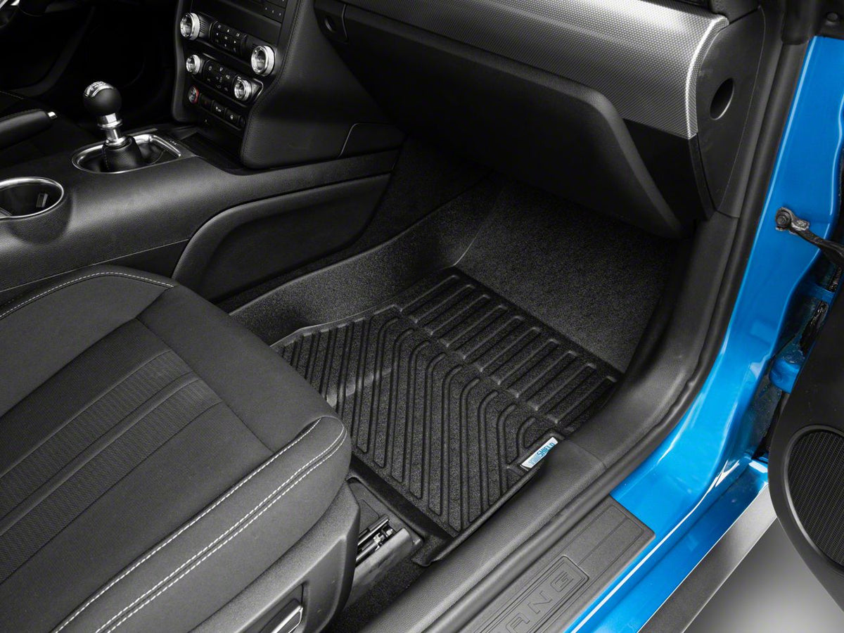 TruShield Precision Molded Front Floor Liners; Black (15-26 Mustang)