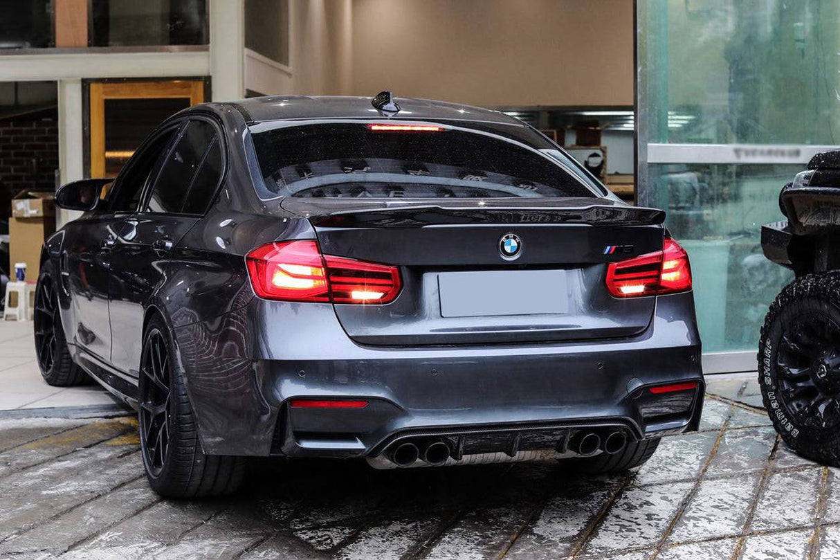 2014-2020 BMW M3 F80   3 Series F30 F35 VRS Style Carbon Fiber Trunk Spoiler