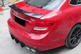 Mercedes Benz W204 C Class   C63 AMG Coupe RT Style Carbon Fiber Trunk Spoiler