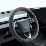TESERY Alcantara Steering Wheel Cover for Model Y Juniper / Model 3 Highland