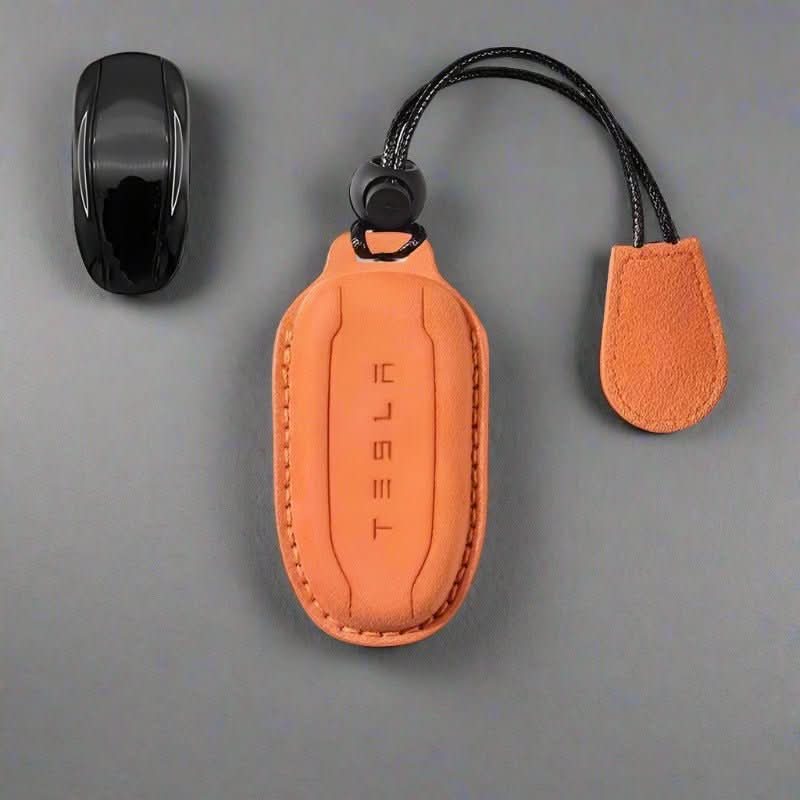 Alcantara Key Fob Case for Tesla | 3 Colors | Suede Texture | Key Belt | Premium Stitching