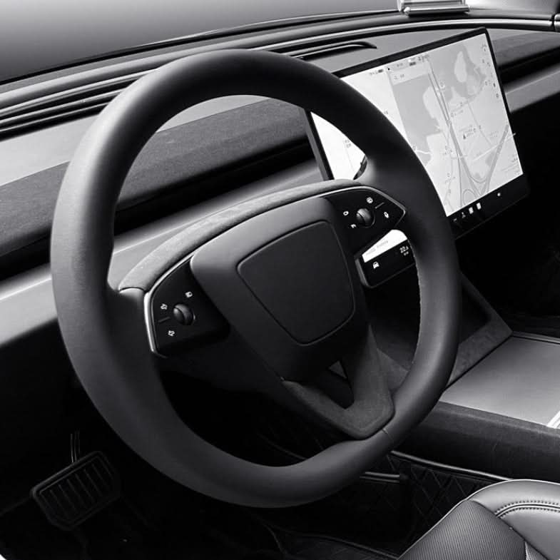 Alcantara Steering Wheel Panel for Model 3 Highland / Y Juniper | 2 Options