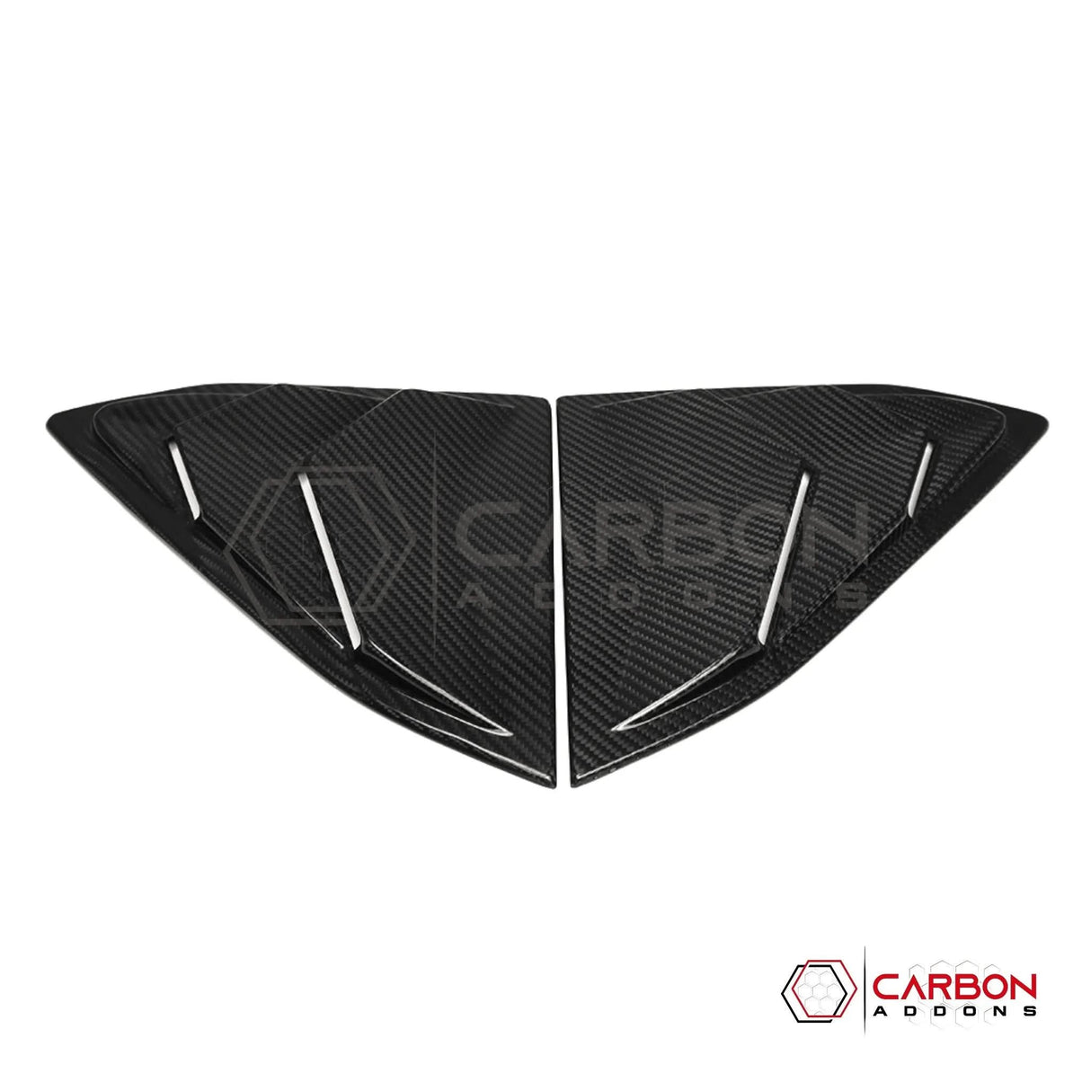 C8 Corvette Coupe Carbon Fiber C-Pillar Quarter Window Louvers | Exterior Overlay (2020–2026)