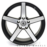 19x8.5 19x9.5 Satin Black Hayame Wheel Rims Machined Face Staggered