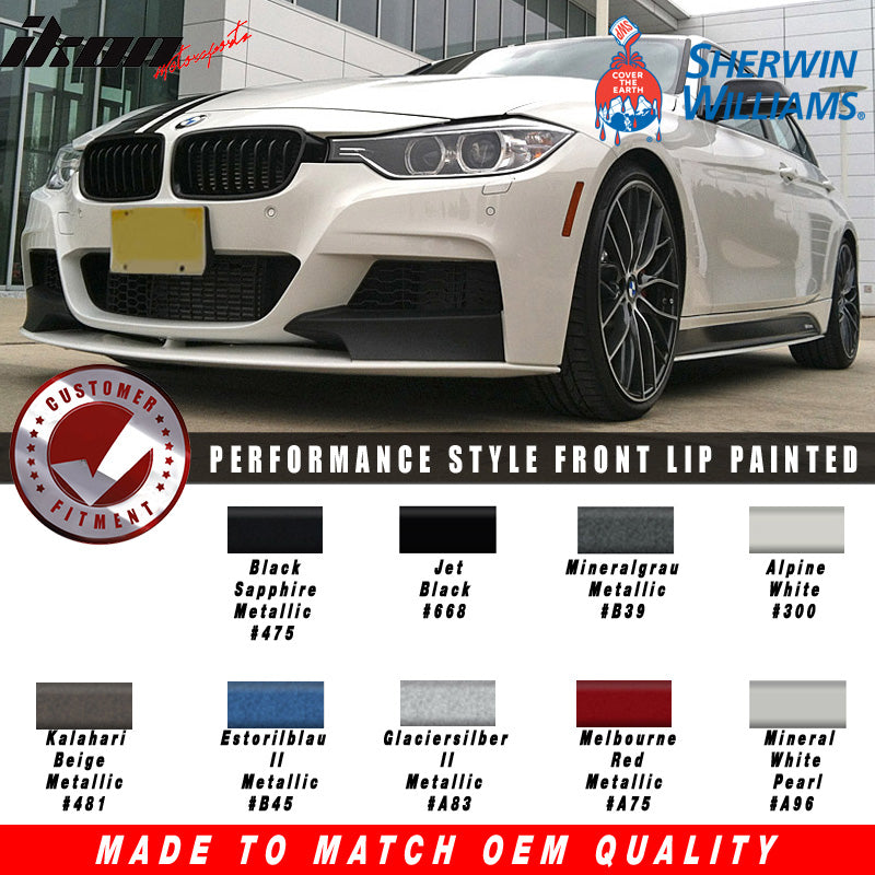 2012-2018Â BMW F30 3 Series P Style 2 Tone Painted Front Bumper Lip PP
