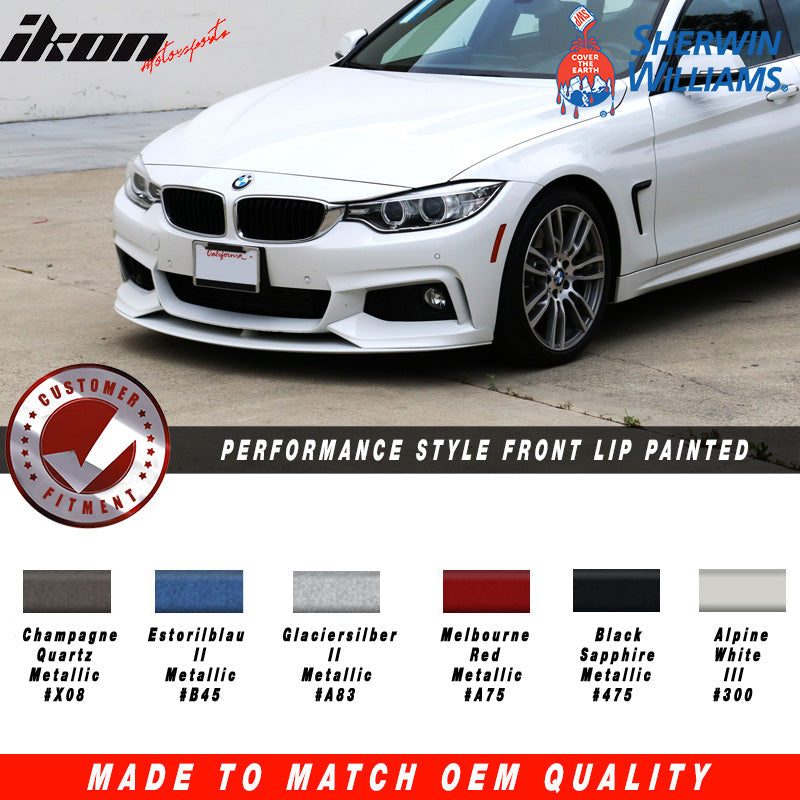 2014-2020Â BMW F32 F33 F36 4 Series P Style Painted Front Bumper Lip PP