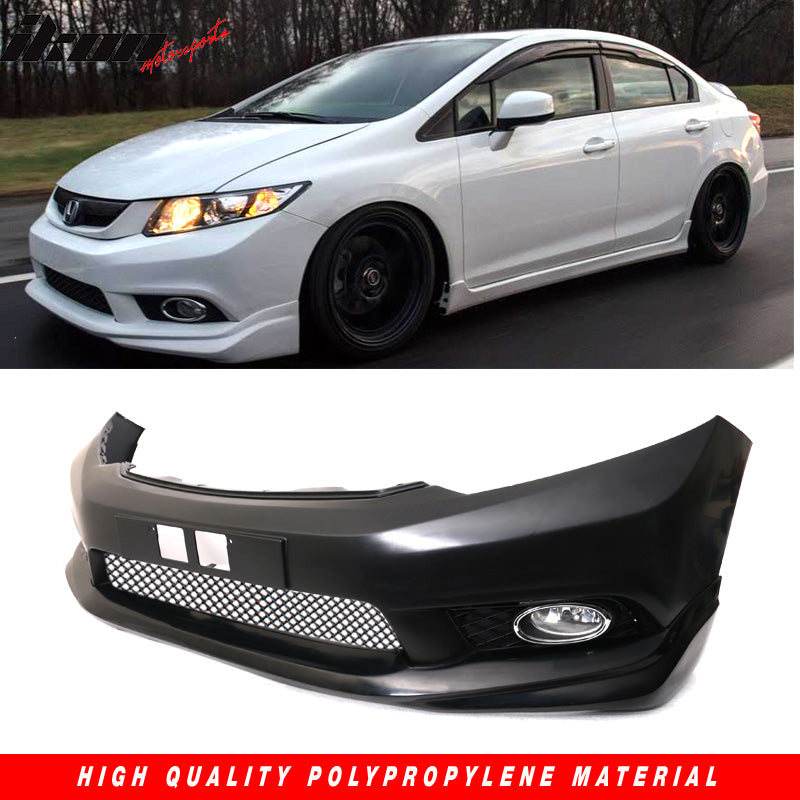 2012-2015Â Honda Civic 4Dr FB6 Front Bumper MD Lip Conversion Foglight