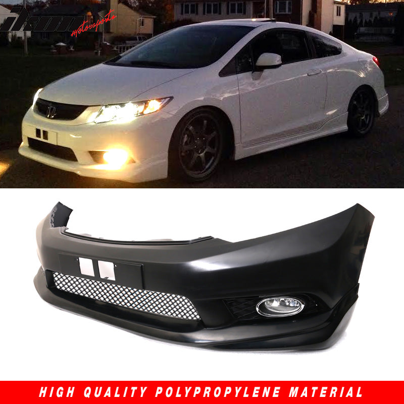2012-2013Â Honda Civic 2Dr Front Bumper MD Lip Conversion Foglight PP