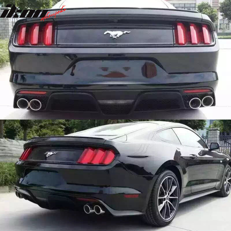 2015-2016Â Ford Mustang GT350 Black Rear Bumper Kit With Diffuser