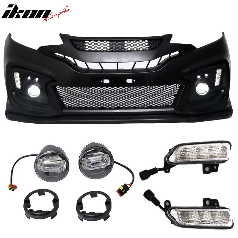 2015-2016Â Honda Fit GK5 Jazz Front Bumper Conversion DLR Foglight PP