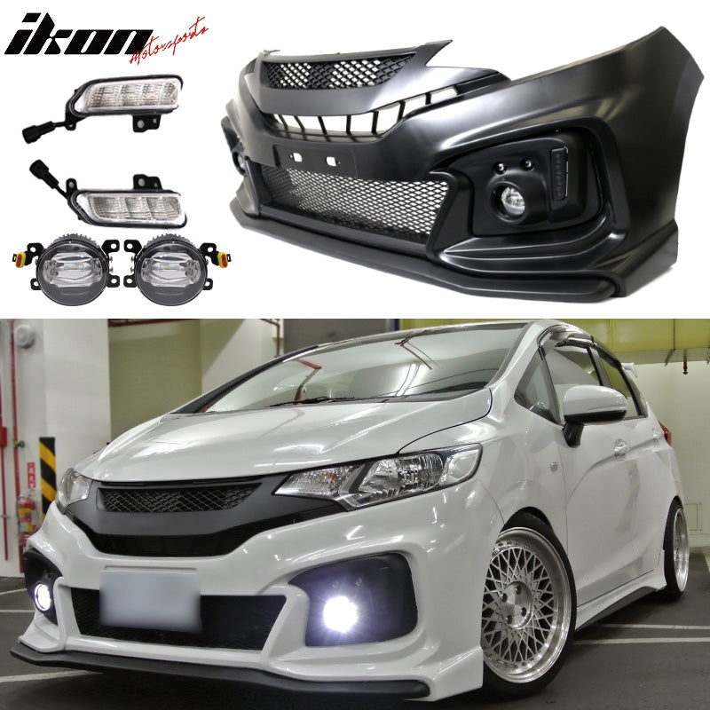 2015-2016Â Honda Fit GK5 Jazz Front Bumper Conversion DLR Foglight PP