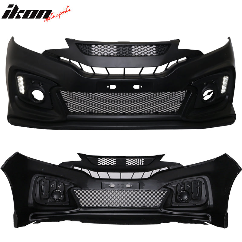 2015-2016Â Honda Fit GK5 Front Bumper Conversion Cover DRL Light PP