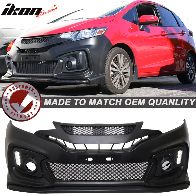 2015-2016Â Honda Fit GK5 Front Bumper Conversion Cover DRL Light PP