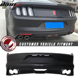 2015-2016Â Ford Mustang GT350 Black Rear Bumper Kit With Diffuser
