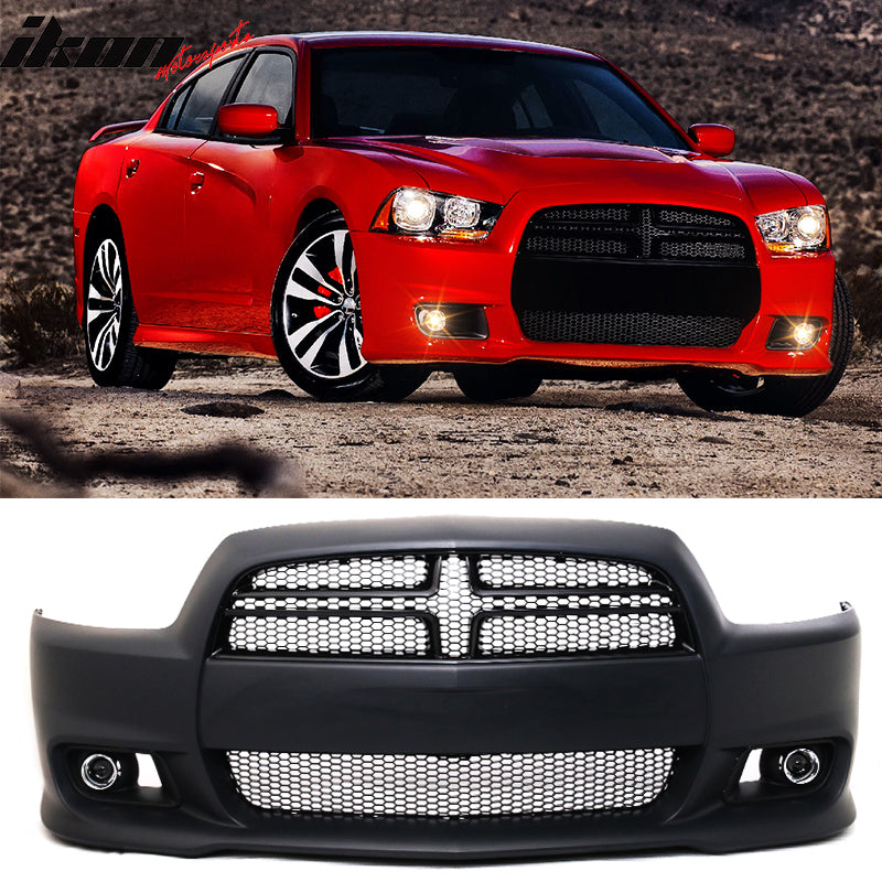 2011-2014Â Dodge Charger SRT OE Black Front Bumper Conversion Cover PP