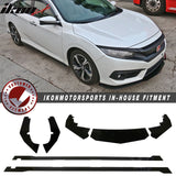 2016-2018Â Honda Civic Sedan IKON Front Rear Bumper Lip Side Skirts