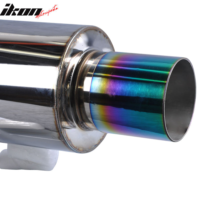 Universal Fitment 4Inch N1 Style Rear Muffler Exhaust Tip Rainbow