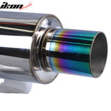 Universal Fitment 4Inch N1 Style Rear Muffler Exhaust Tip Rainbow