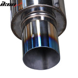 Universal Fitment 4'' N1 Style Rear Muffler Exhaust Tip Titanium Burnt