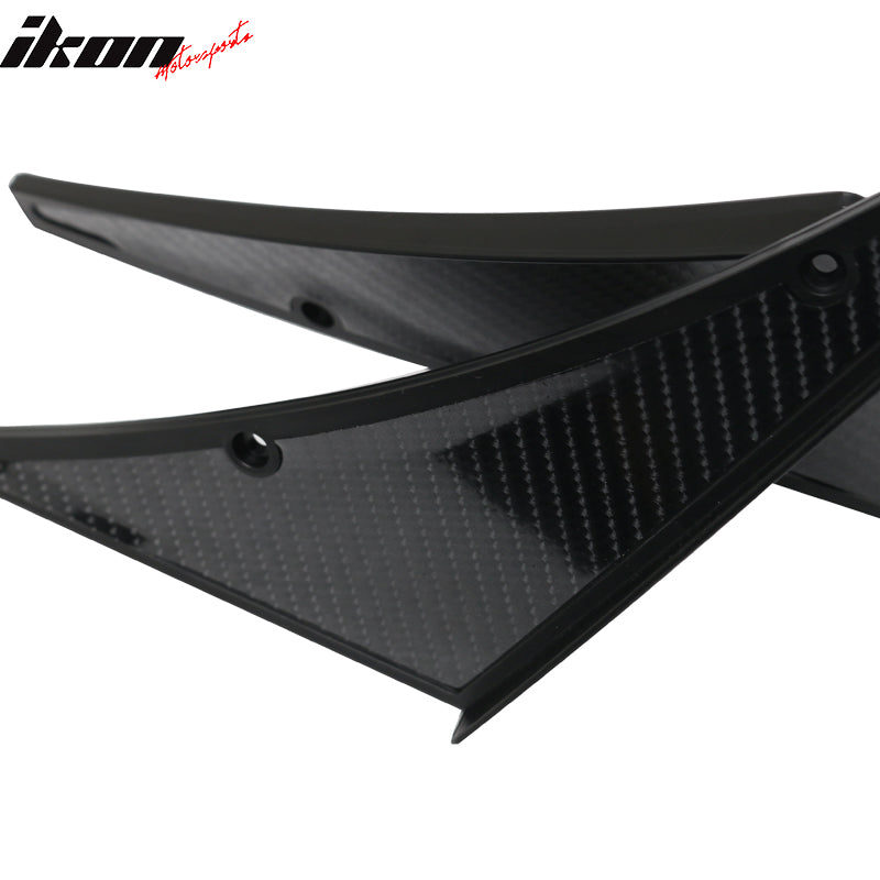 Front Bumper Lip Fins Canards for Universal Carbon Fiber Hydro Dip 4PCS PU
